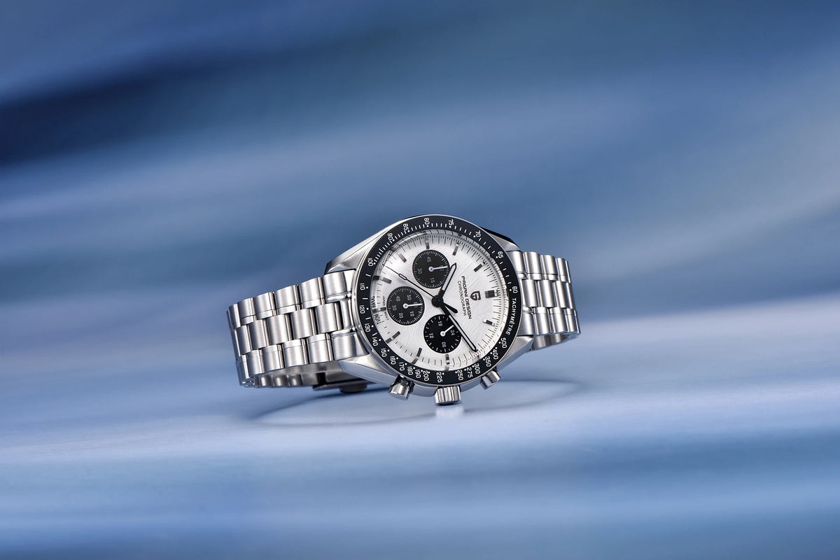 Montre Chronographe Homme Or – Quartz VK63, Verre Saphir Anti-Reflet