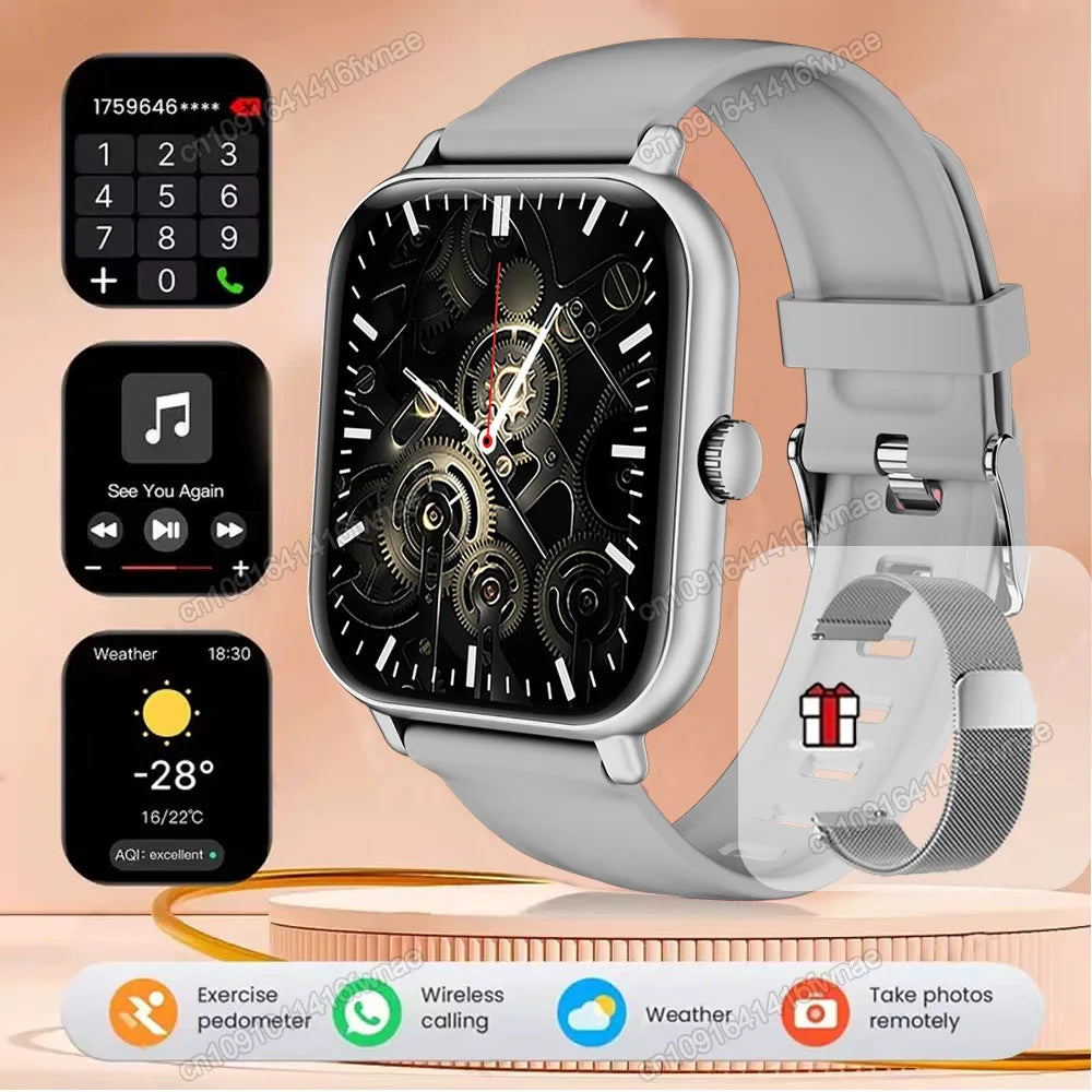 Montre Connectée Homme Femme – Smartwatch 2,01" HD, Bluetooth, Notifications, Musique et Mode Sport