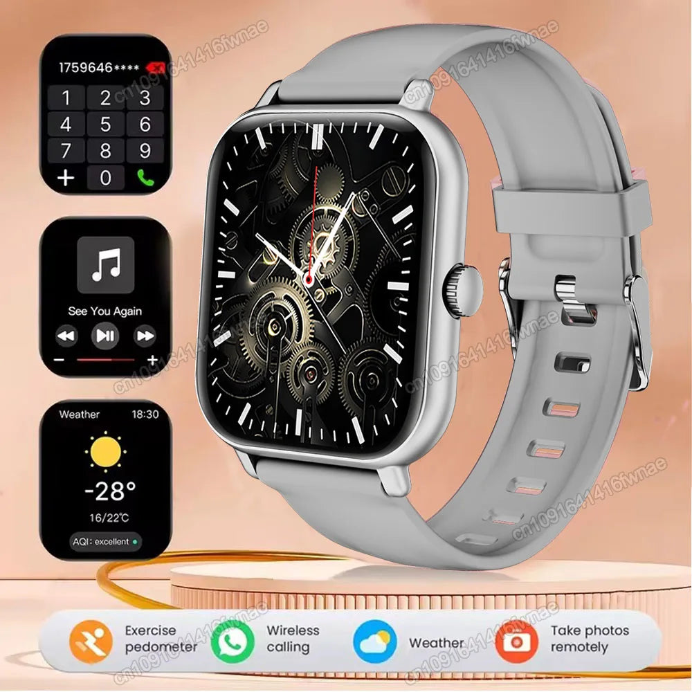 Montre Connectée Homme Femme – Smartwatch 2,01" HD, Bluetooth, Notifications, Musique et Mode Sport