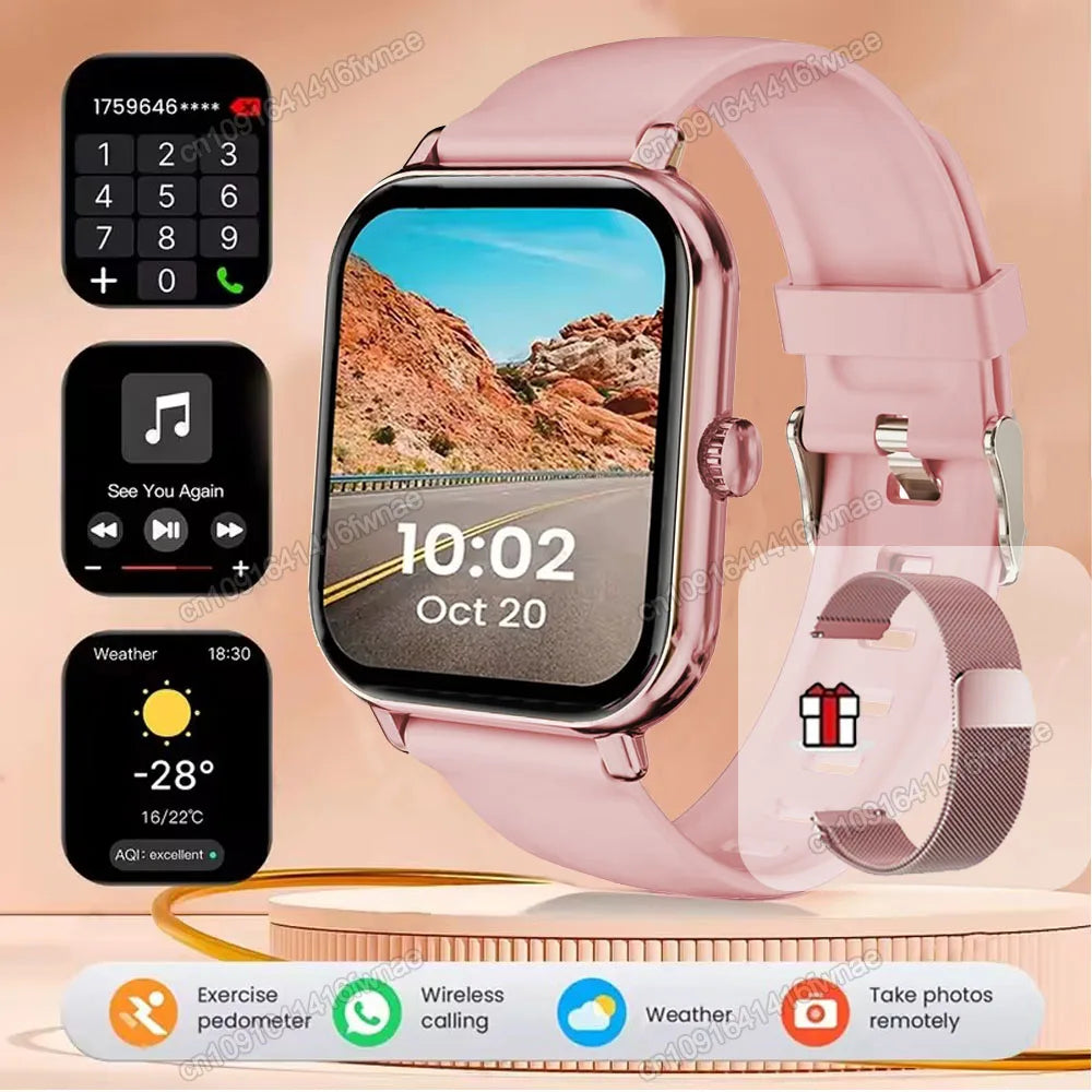 Montre Connectée Homme Femme – Smartwatch 2,01" HD, Bluetooth, Notifications, Musique et Mode Sport
