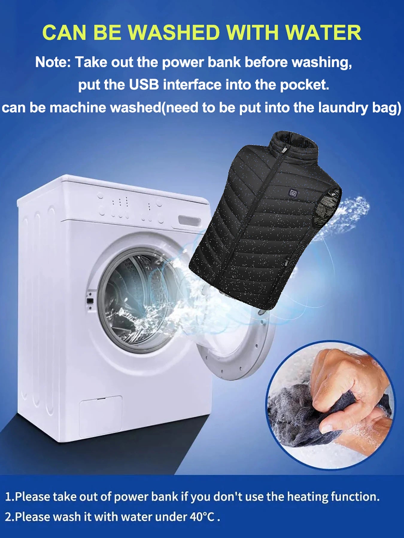 Gilet Chauffant Électrique 9 Zones – Veste Chauffante USB Unisexe pour Camping, Sport & Hiver