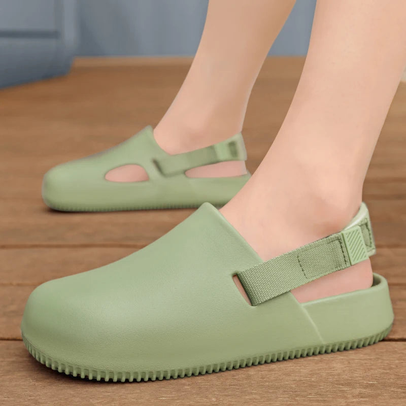 Sandales décontractées pour hommes, collection 2025, en EVA, antidérapantes, style mules, confortables et respirantes, idéales pour la maison.
