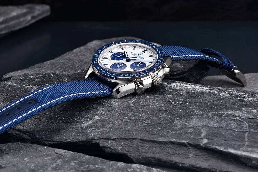 Montre Chronographe Homme Or – Quartz VK63, Verre Saphir Anti-Reflet