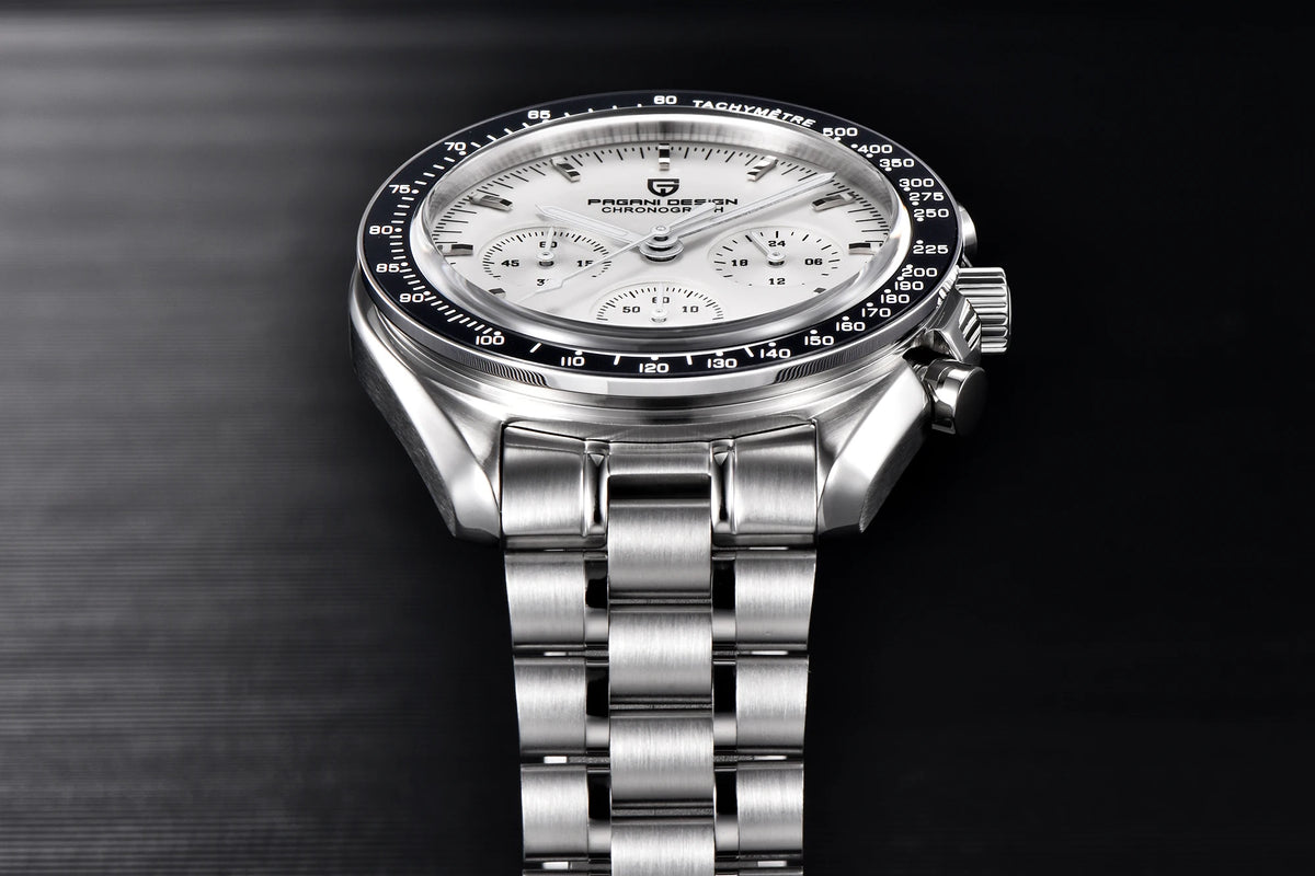 Montre Chronographe Homme Or – Quartz VK63, Verre Saphir Anti-Reflet
