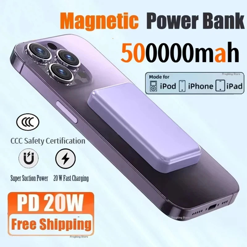 Batterie externe magnétique d'origine, chargeur sans fil portable à charge rapide pour iPhone et Magsafe.