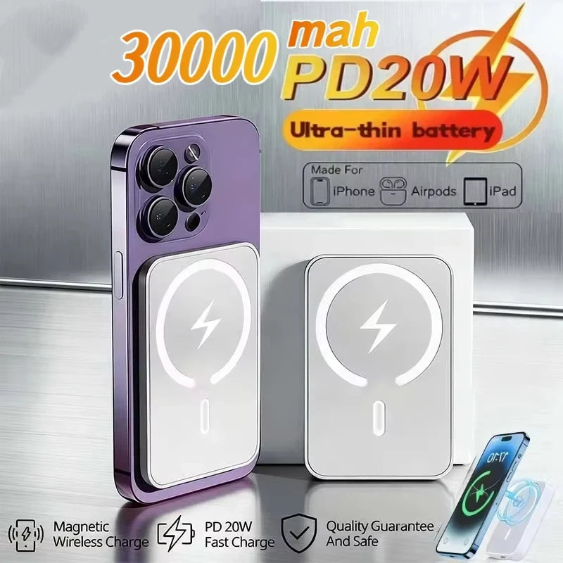 Batterie externe magnétique d'origine, chargeur sans fil portable à charge rapide pour iPhone et Magsafe.