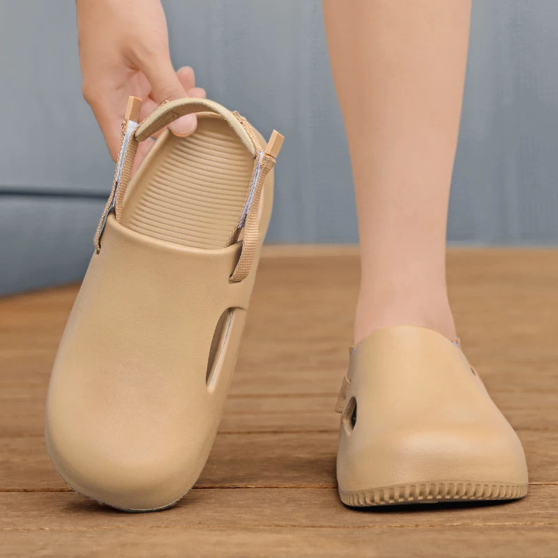 Sandales décontractées pour hommes, collection 2025, en EVA, antidérapantes, style mules, confortables et respirantes, idéales pour la maison.