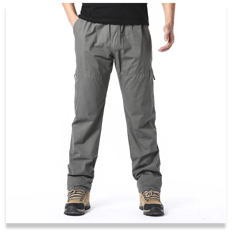 Pantalon Cargo Tactique Homme en Coton – Multi-Poches Outdoor & Travail