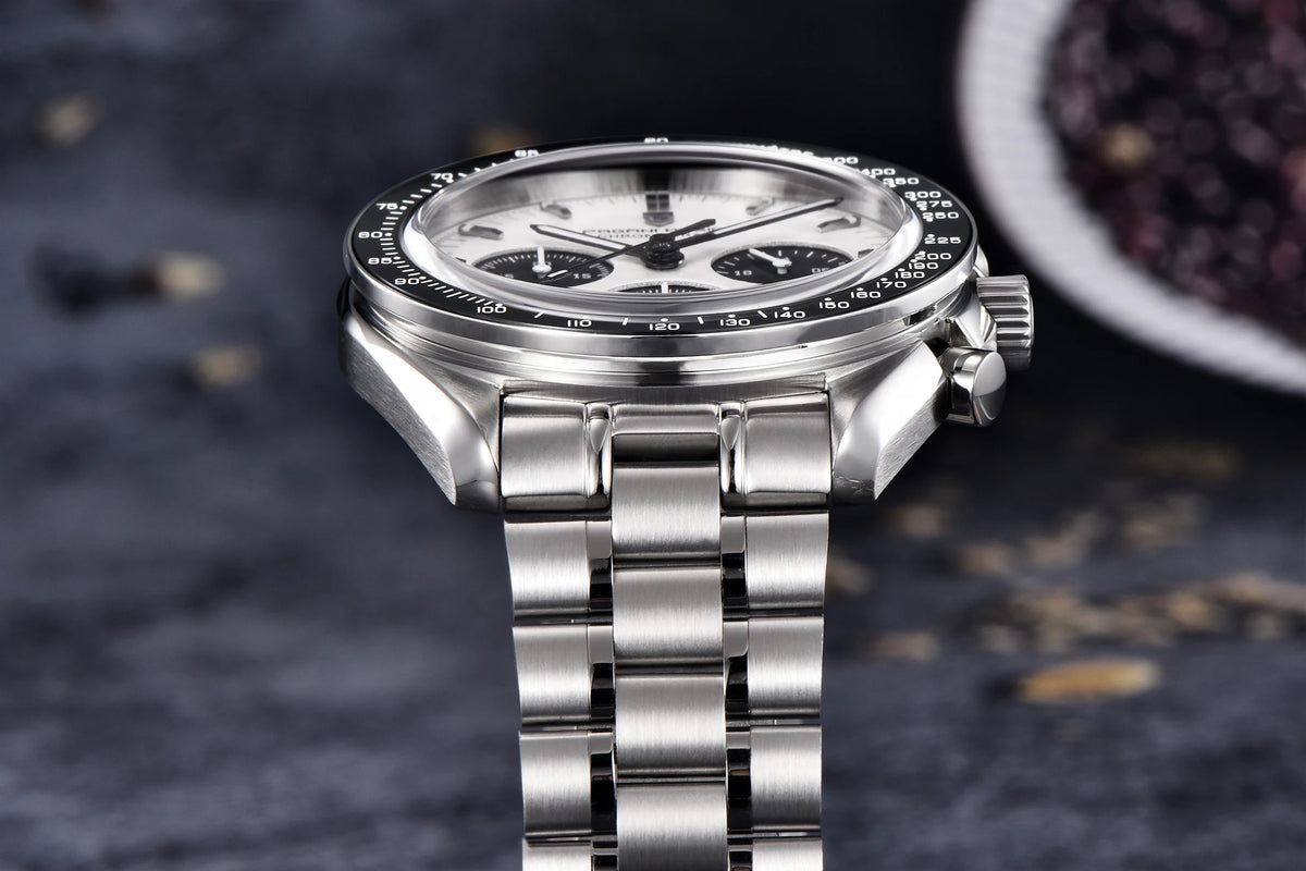 Montre Chronographe Homme Or – Quartz VK63, Verre Saphir Anti-Reflet