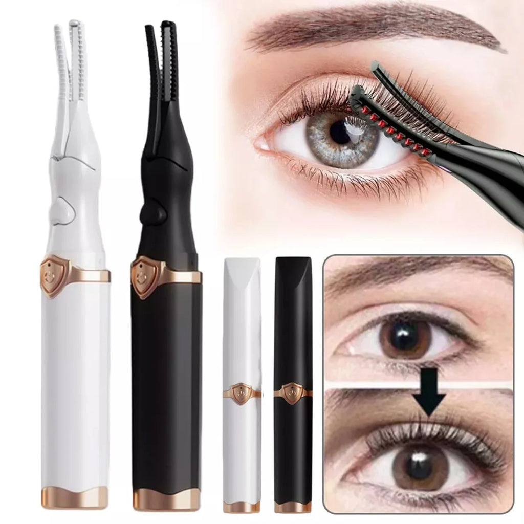 Recourbe-cils chauffants pour femmes, mini outil rechargeable USB pour une finition parfaite et un recourbement naturel des cils.
