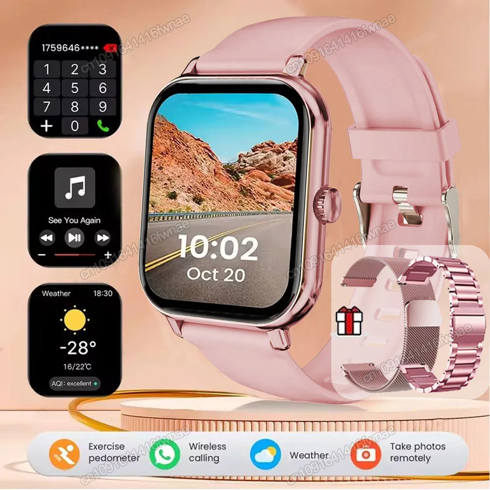 Montre Connectée Homme Femme – Smartwatch 2,01" HD, Bluetooth, Notifications, Musique et Mode Sport