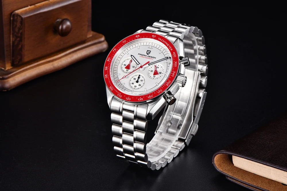 Montre Chronographe Homme Or – Quartz VK63, Verre Saphir Anti-Reflet