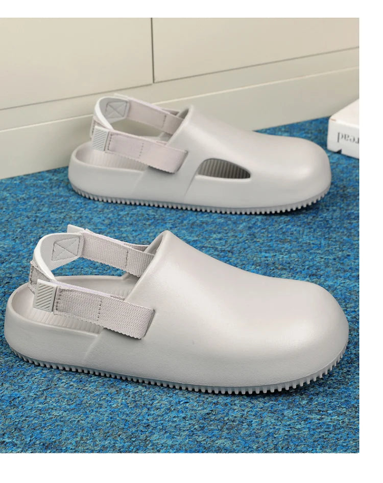 Sandales décontractées pour hommes, collection 2025, en EVA, antidérapantes, style mules, confortables et respirantes, idéales pour la maison.