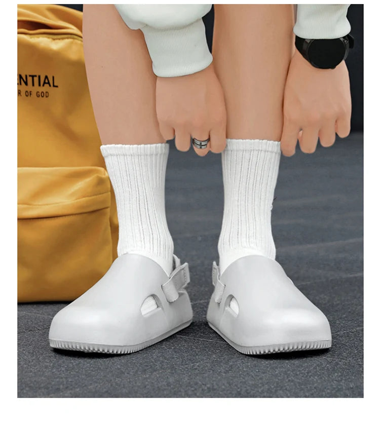 Sandales décontractées pour hommes, collection 2025, en EVA, antidérapantes, style mules, confortables et respirantes, idéales pour la maison.